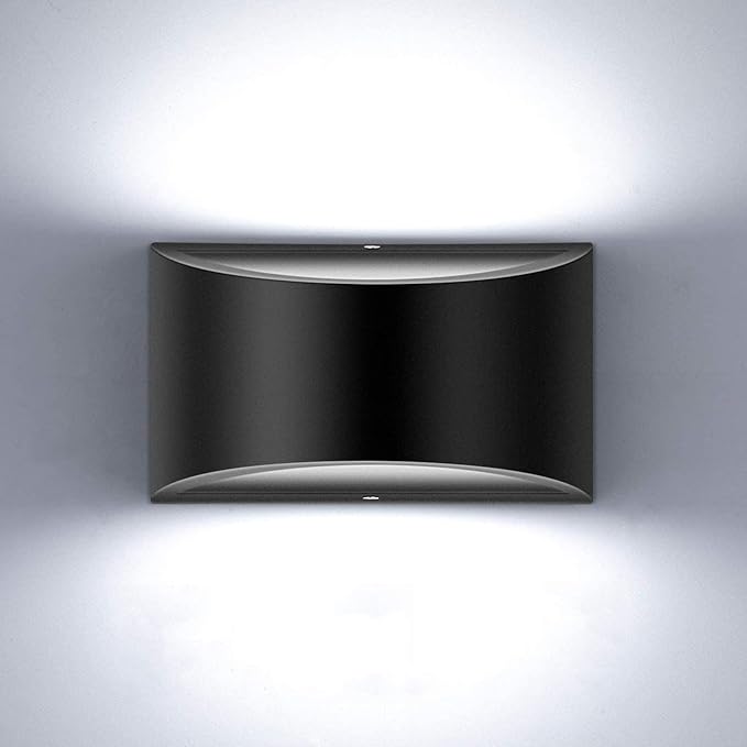 Lightess Modern Wall Sconces Indoor Wall Lamp Dimmable LED Up Down Wall Lamp 12W for Bedroom Living Room Staircase, Cool White
