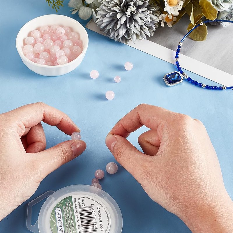 BENECREAT 200m (0.1mm) Nylon Beading Thread – Strong & Invisible Jewelry Making Wire for Bracelets, Necklaces, Fishing, Hanging Decor – Soft, Flexible Craft String for Beads & DIY Projects