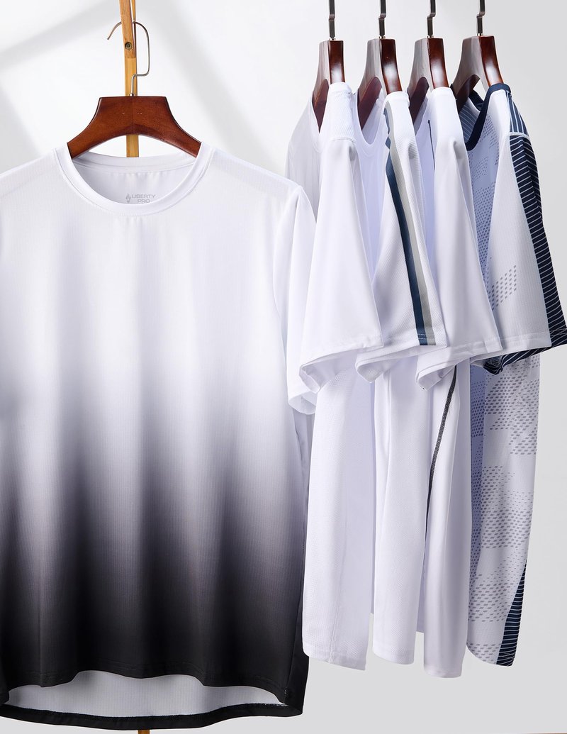 5 Pack Men’s Active Quick Dry Crew Neck T Shirts | Athletic Running Gym Workout Short Sleeve Tee Tops Bulk (Set 14, Medium) White