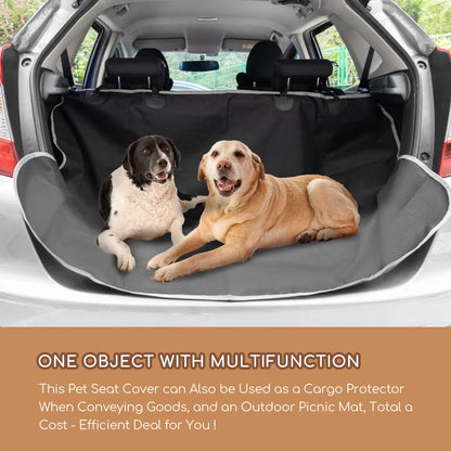 Nobleza Dog Car Seat Cover, No-Skirt Design Nonslip Car Seat Cover for Dogs, Durable Scratch Proof Car Boot Liner Protector, Dog Seat Covers for Universal Cars Back Seats, 140 * 110CM, Black