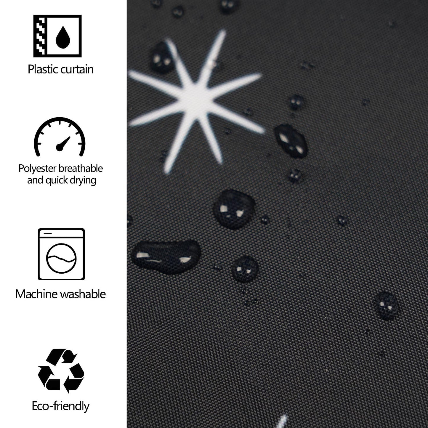 Mloabuc® Happy Halloween Shower Curtain 72x72inch Gothic Black White Sugar Skull Skeleton Witchy Shower Curtain Spooky Bathroom Set Moon Crow Bathtub Accessoriess Decor, Sets with 12 Hooks