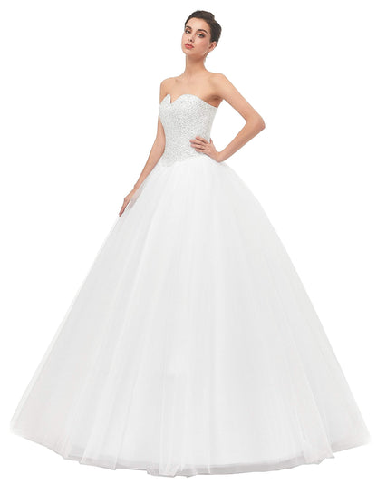Likedpage Women's Ball Gown Bridal Wedding Dresses (US2, Ivory)