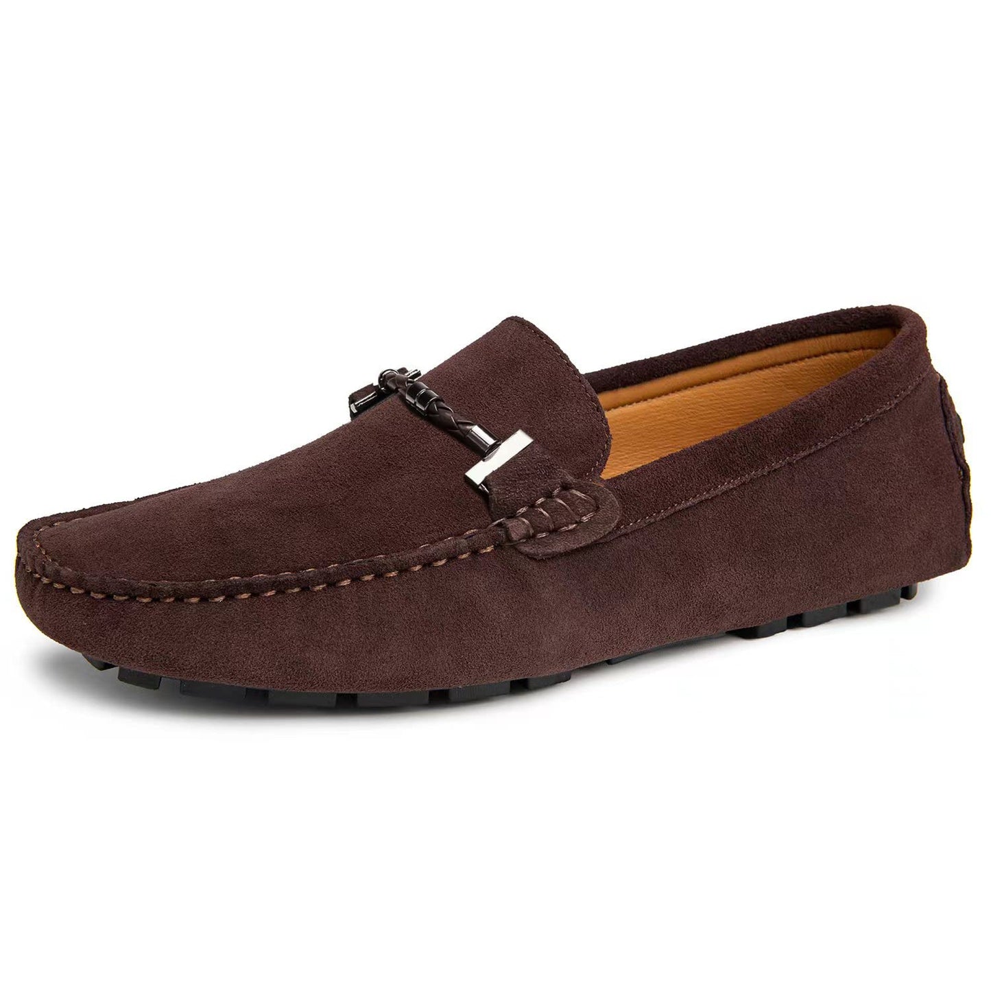 Go Tour New Mens Casual Loafers Moccasins Slip On Driving Shoes Brown 10.5/45