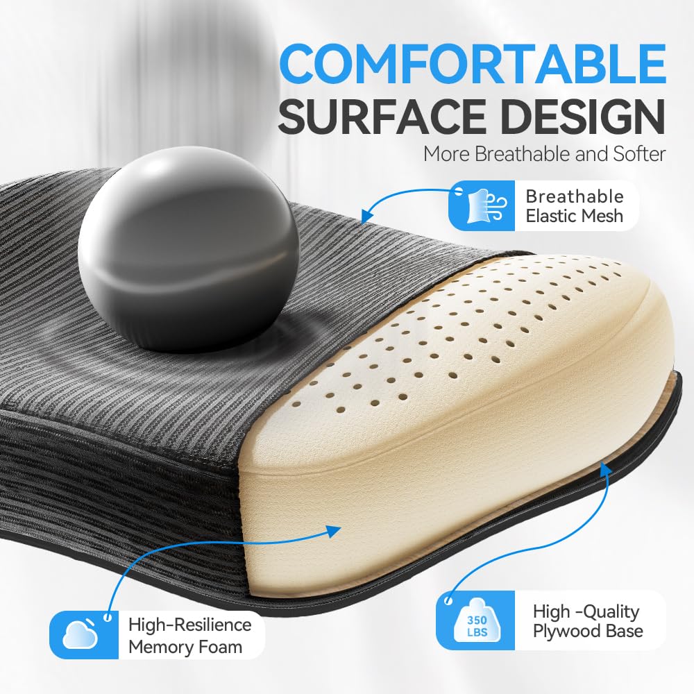 Freepub Ergonomic Office Chair with Headrest 3D, Mesh Office Desk Chair with Adjustable Lumbar Support, Computer Chair with Flip up Armrests, 350LBS Capacity - Design for Home/Offices - Black