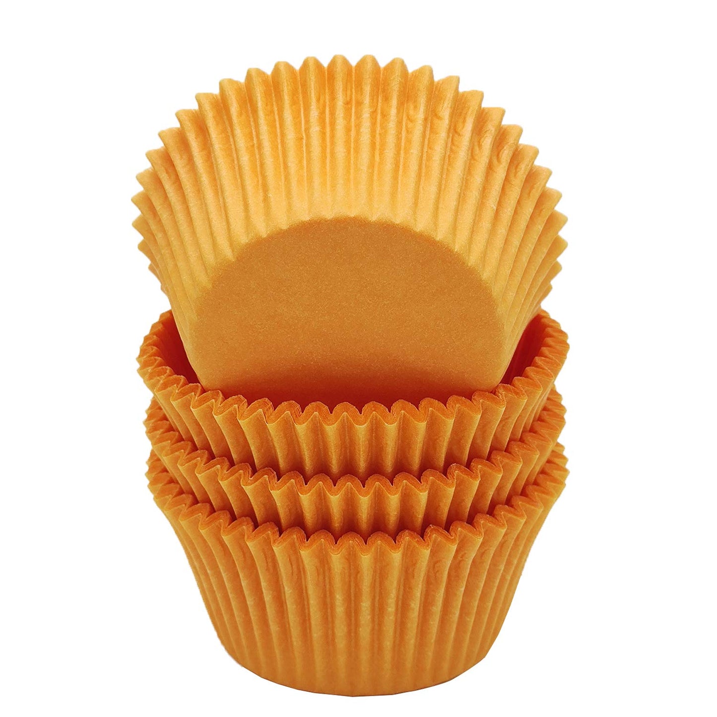 Mombake Premium Orange Greaseproof Cupcake Liners Muffin Paper Baking Cups Standard Size, 100-Count
