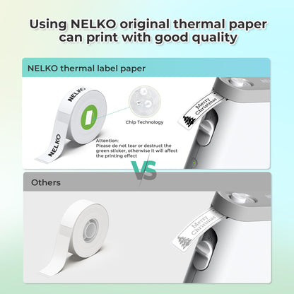 Nelko Label Maker Machine with Tape, P21 Portable Bluetooth Label Printer, Wireless Handheld Sticker Maker Mini Label Makers with Multiple Templates for Organizing Storage Barcode Office Home, White