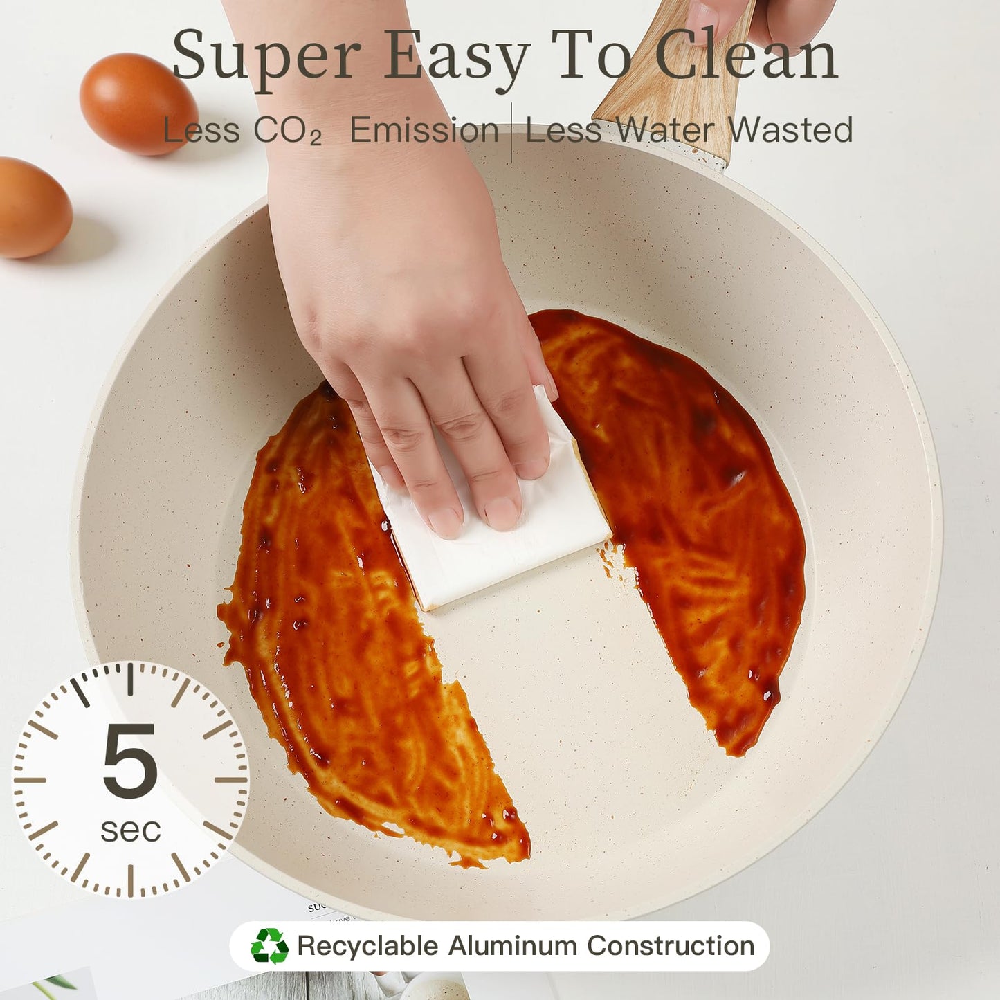 16PCS Pots and Pans Set Non Stick Cookware Set Nonstick with Cooking Set