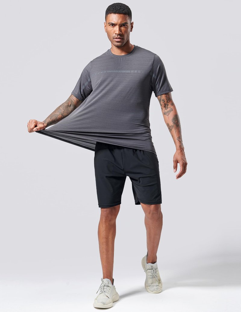 5 Pack Men’s Active Quick Dry Crew Neck T Shirts | Athletic Running Gym Workout Short Sleeve Tee Tops Bulk (Set 12, XX-Large)