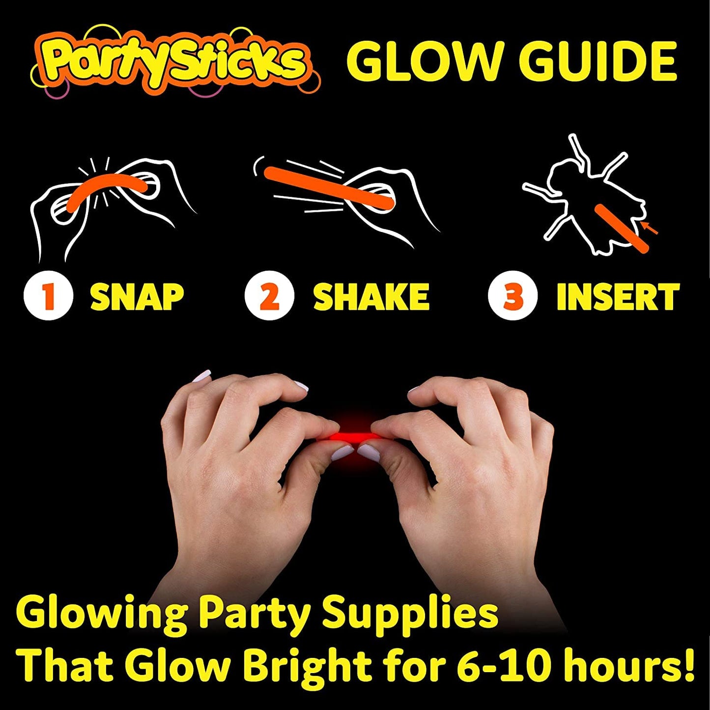 Glow Critters and Halloween Trick or Treat Glow Skeletons and Pumpkins - Glow Sticks Party Favors - Glow in The Dark Party Supplies