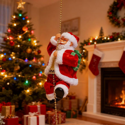 Santa Claus Musical Climbing Rope, Santa Claus Climbing Rope,Climbing Santa Clauus,2026 New Electric Santta Climbinng Roppe,Funny Musical Christmas Tree Ornament, Holiday Decoration Gift (3 pcs)
