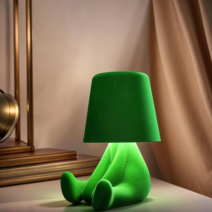 Modern Creative Design Table Lamp for Youth: Rechargeable Cute Light for Kids Child Teen -Bedside Lamps for Nightstand- Gift for Birthday Christmas Halloween Easter， 3-Color Dimmable.