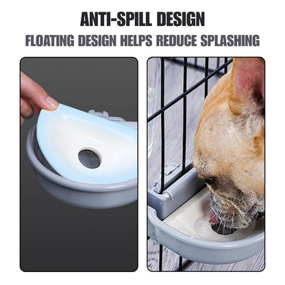 TOKAYIFE Pet Water Bottle [Grey, 480ml] Cage Water Bottles for Rabbits, Dogs, Ferrets, Cats and Other Small Animals, Anti-Overflow Water Dispenser for Crate