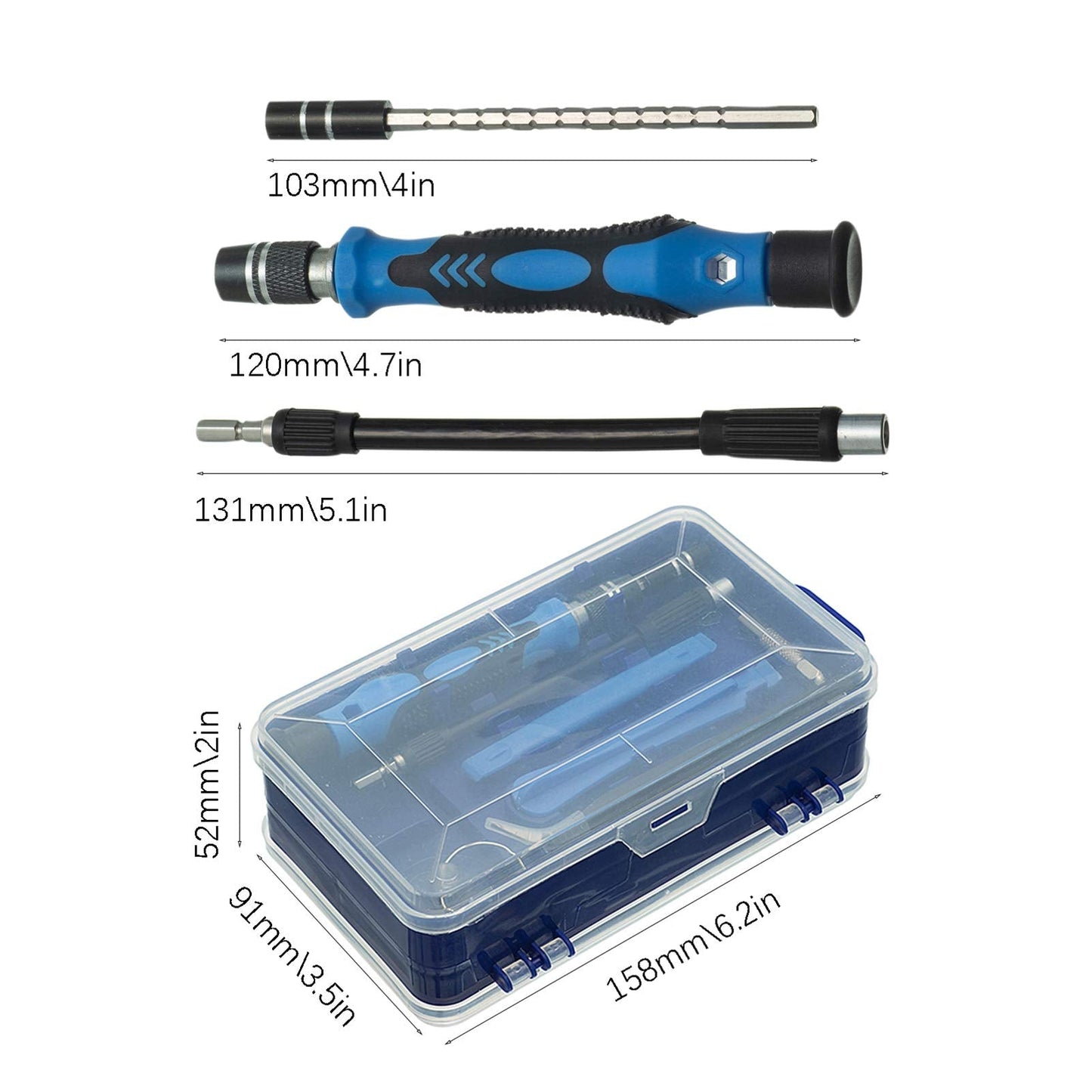 HPMAISON 122 in 1 Precision Screwdriver Set, Magnetic Mini Screwdriver Set DIY Repair Tools Kit for iPhone, Laptop, PC, Watch, Glasses and Other Electronics with Magnetic Memory Mat