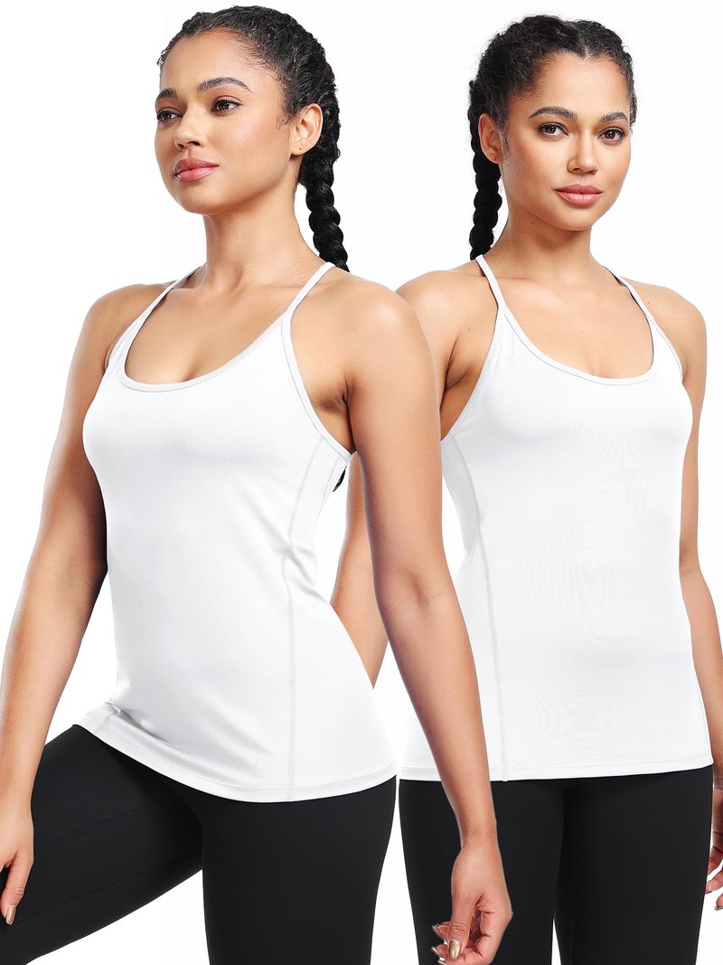 NELEUS Women's Running Tank Tops Racerback Athletic Workout Yoga Shirts,3 Pack,Black/Grey/White,US XL,EU 2XL