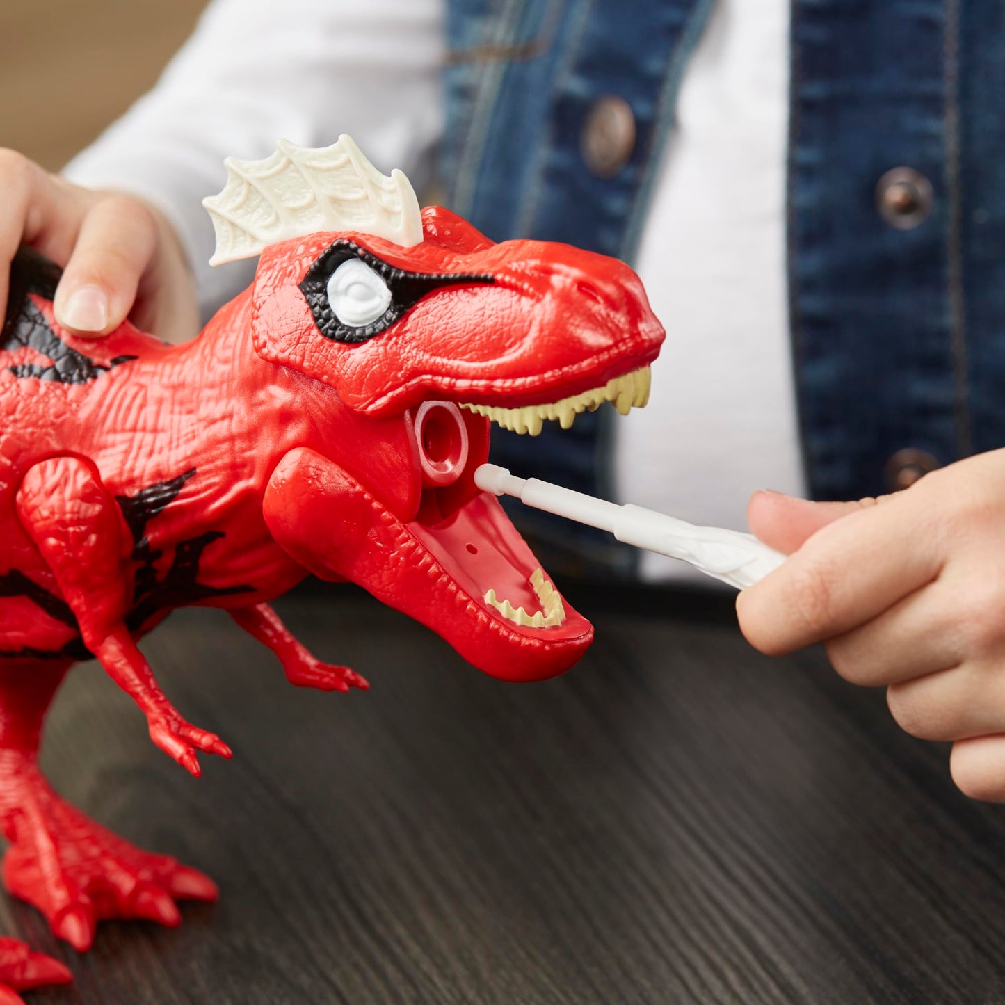 Spider-Man Marvel Web Chompin' Spider-Rex 16-Inch Action Figure with Sounds and Dino Blast Action, Superhero Toys for Kids Ages 4 and Up