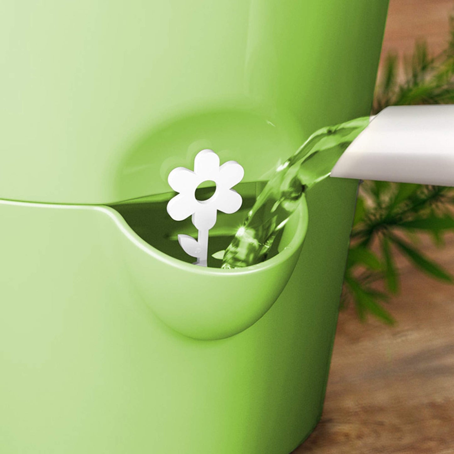 Emsa Trio Herb Pot for Fresh Herbs, Self Watering, Water Level Indicator, 27 x25 x21 cm, Green, Fresh Herbs Trio, 517535