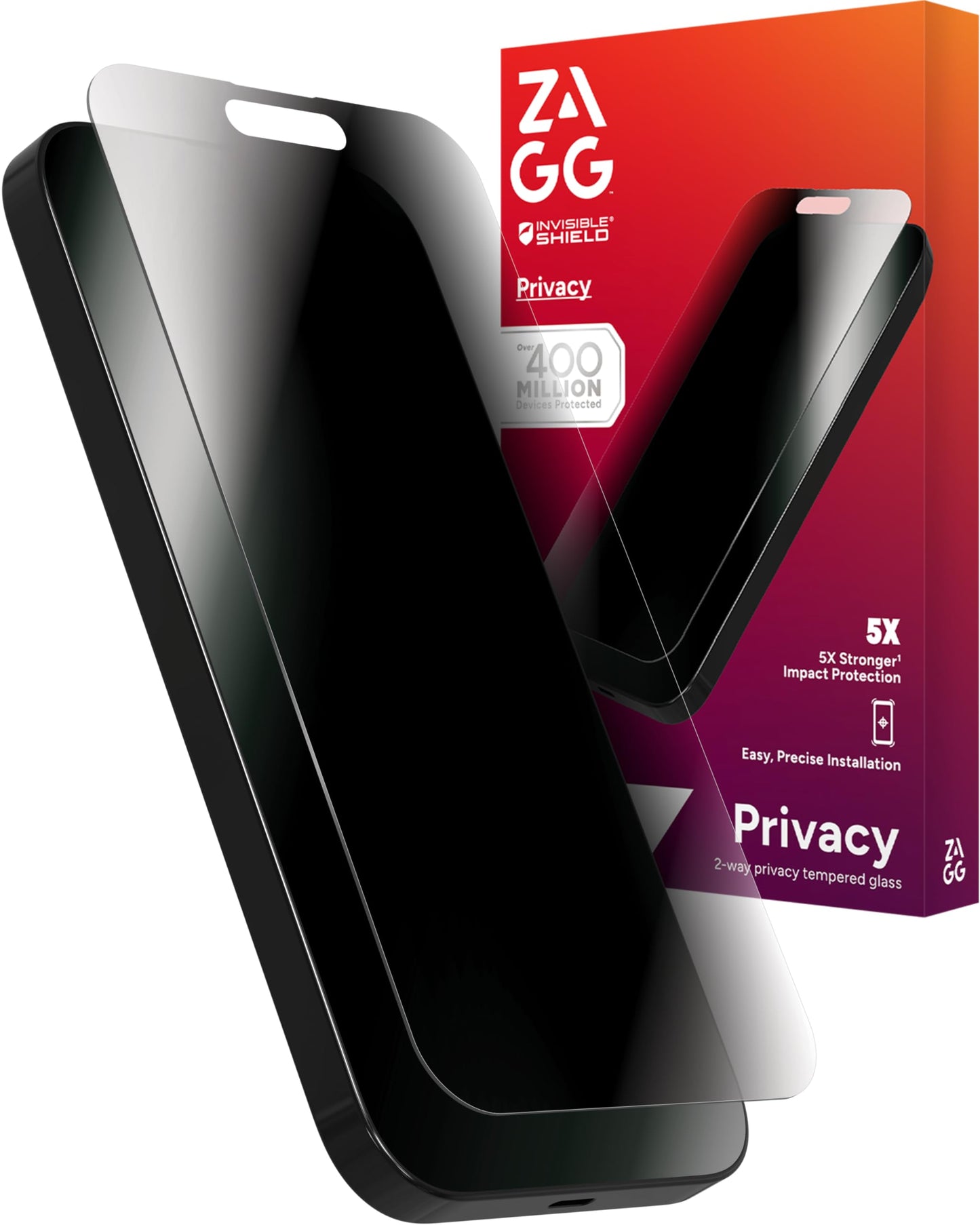 ZAGG Glass Elite Screen Protector for iPhone 16 Pro - 5X Stronger, Reinforced Edges, Ultra-Strong Tempered Glass, Scratch Resistant, Anti-Smudge, Easy Installation, InvisibleShield, Eco-Friendly