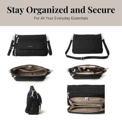Baggallini Womens Original RFID Everyday Crossbody Bag
