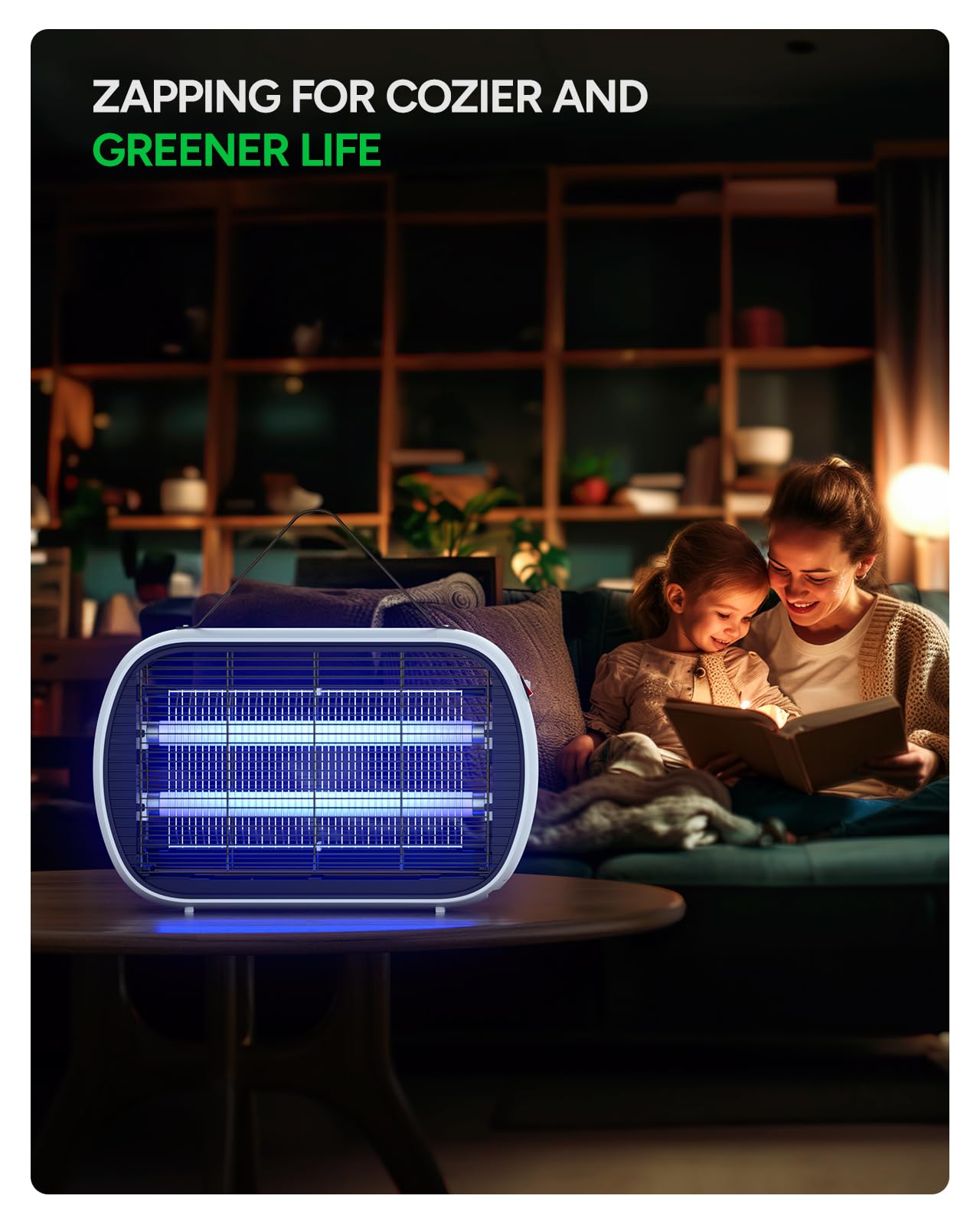 Buzbug Bug Zapper Indoor for 5000 Sq. Ft., 20W Instant Electric Mosquito Zapper, High-Voltage Fly Zapper, Fruit Fly Traps Fly Killer -MA015