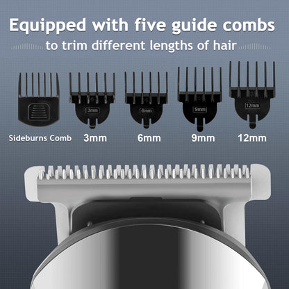 Ufree Beard Trimmer Men, Waterproof Electric Razor for Nose, Body, Face and Mustache, Cordless Hair Clippers Shavers for Men Grooming Kit, Gifts for Husband Father
