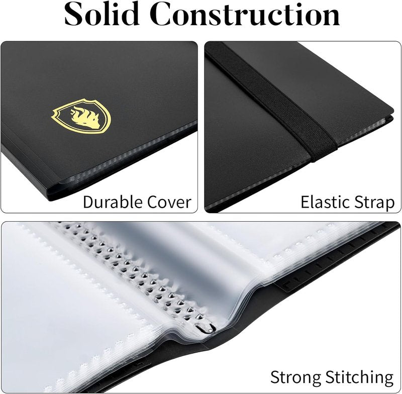 Card Binder 9 Pocket - Premium Trading Card Album for Collectors | 396 Pockets, Side Loading, Black