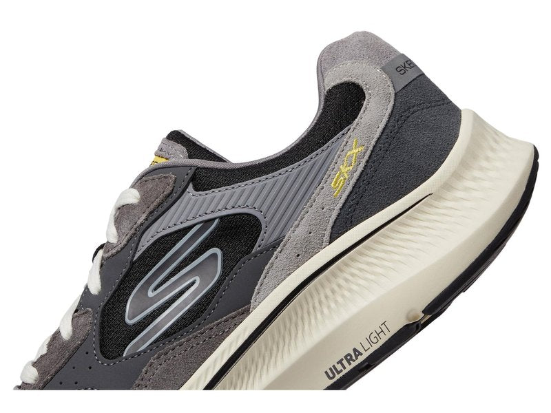 Skechers Performance Mens Go Run Consistent 2.0 - Retro Sneaker, Charcoal/Black,8.5