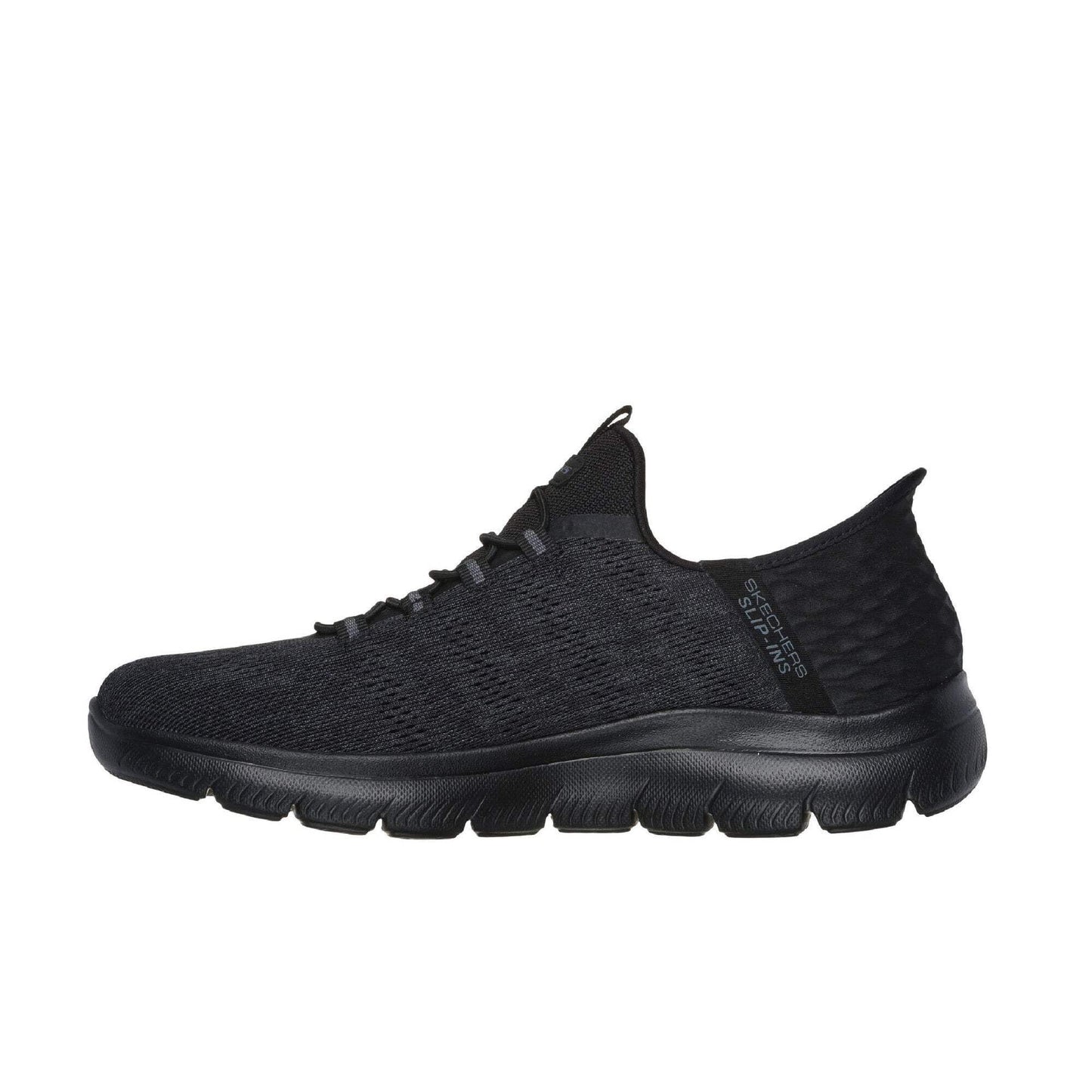 Skechers Men's Summits Key Pace Hands Free Slip-in Sneaker, Black Mesh, 10 UK