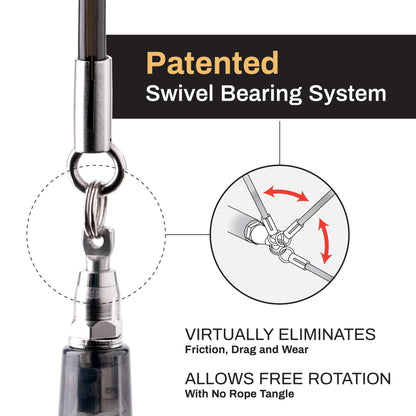 Buddy Lee Jump Ropes Rope Master Yellow Black Original Ball Bearing Jump Rope, 9” HD Plastic Handles. Perfect Jump Rope for Fitness, CrossFit Gym, Endurance Jumping, Cross Overs, Extreme Jumping