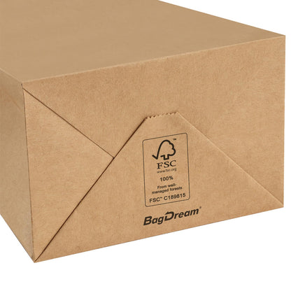 BagDream Gift Bags 100Pcs 5.25x3x8 Small Kraft Paper Gift Bags with Handles Bulk, Brown Paper Sacks for Small Business, Retail, Merchandise, Wedding Birthday Party Favor