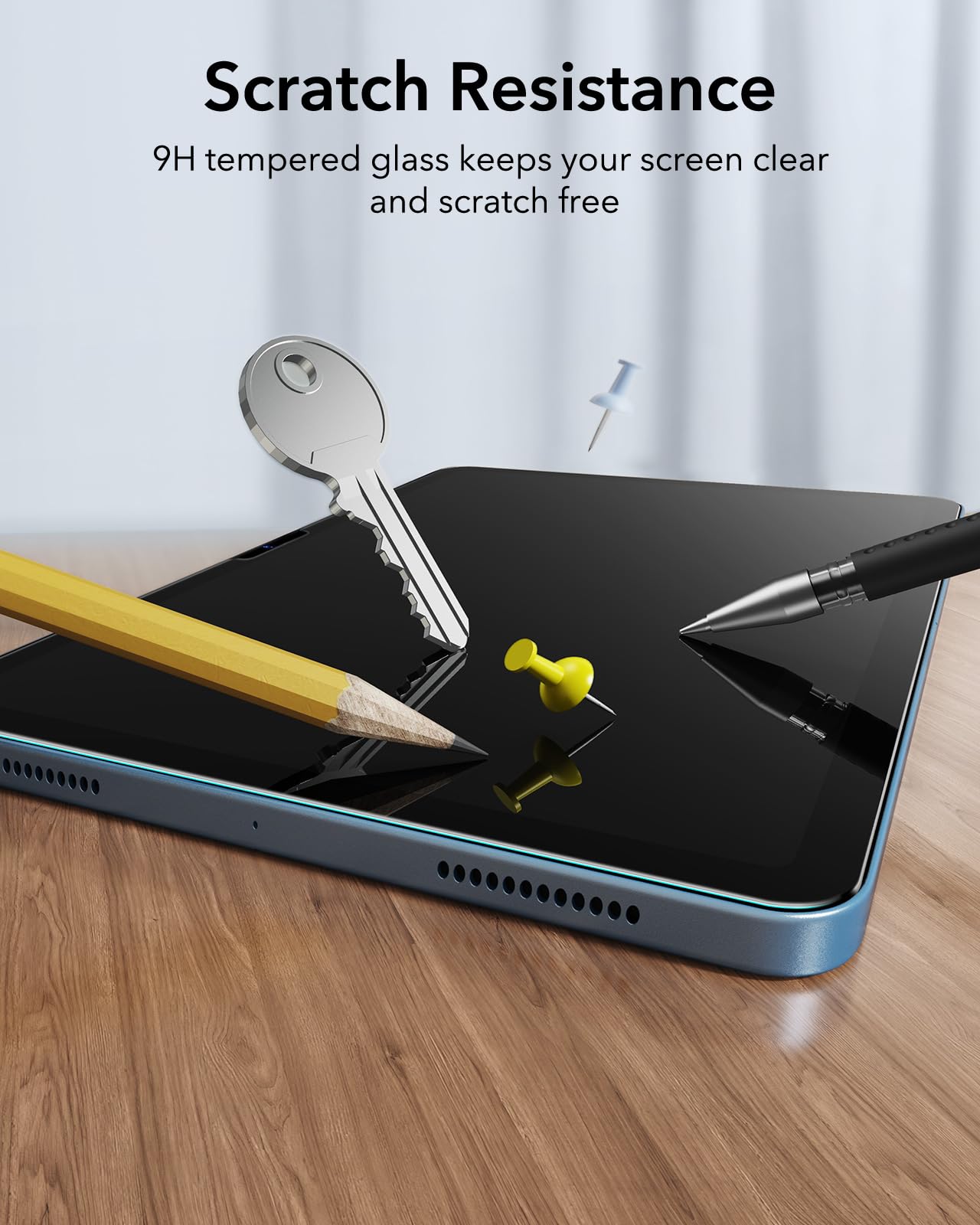 ESR 2 Pack Screen Protector for iPad A16 11th/10th Generation (11/10.9 Inch, 2025/2022), 9H Tempered Glass Film with UltraFit Tray, Apple Pencil Support, Scratch Resistant, HD Clarity, Bubble Free