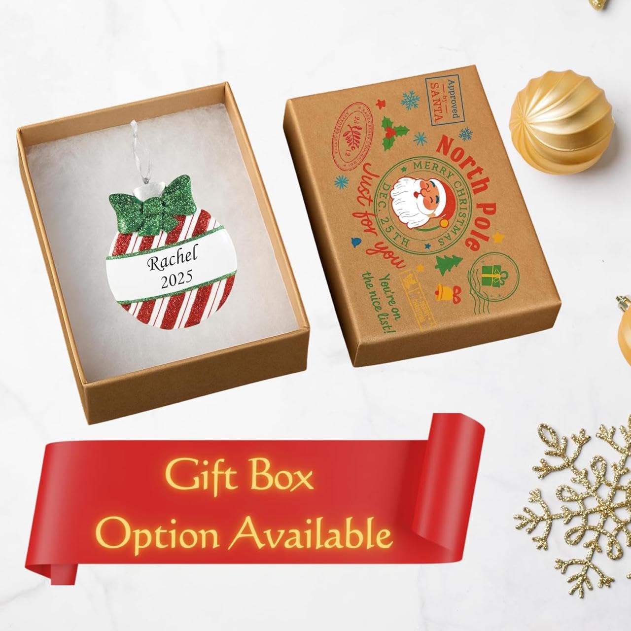 2025 Family Christmas Ornament – Personalized Ornament for Families – Custom Family Ornament – Holiday Tree Decoration Keepsake Gift (Family of 5)