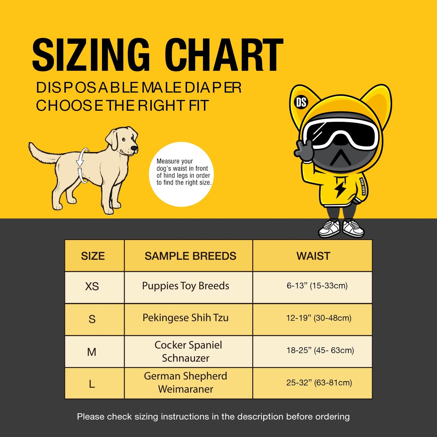 Dono Widened Dog Nappies Male,24 pcs,Dog Diapers,Super Absorbent Leak-proof Dog Belly Bands,Incontinence,Dog Training,Traveling,Excitable Urinary,XS,S,M,L