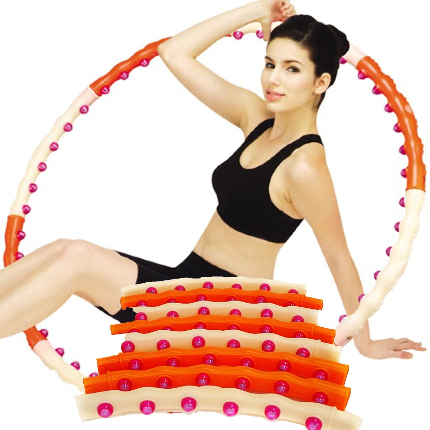 Weighted Fitness Hoop 1.2kg – Exercise Hoop for Waist Slimming & Core Workout at Home | Easy to Use & Portable Health Hoop Made in Korea
