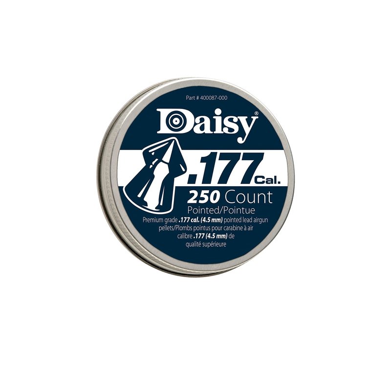 Daisy, Max Precision .177 Cal Pellet Ammunition, 7.2 Grains, Pointed, 250ct, .177 Caliber, 987777-406