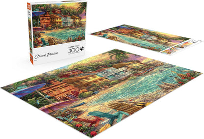 Buffalo Games - Chuck Pinson - Chuck Pinson - Island Time - Large Piece Jigsaw Puzzle for Adults -Challenging Puzzle Perfect for Game Nights - Finished Size is 21.25 x 15.00