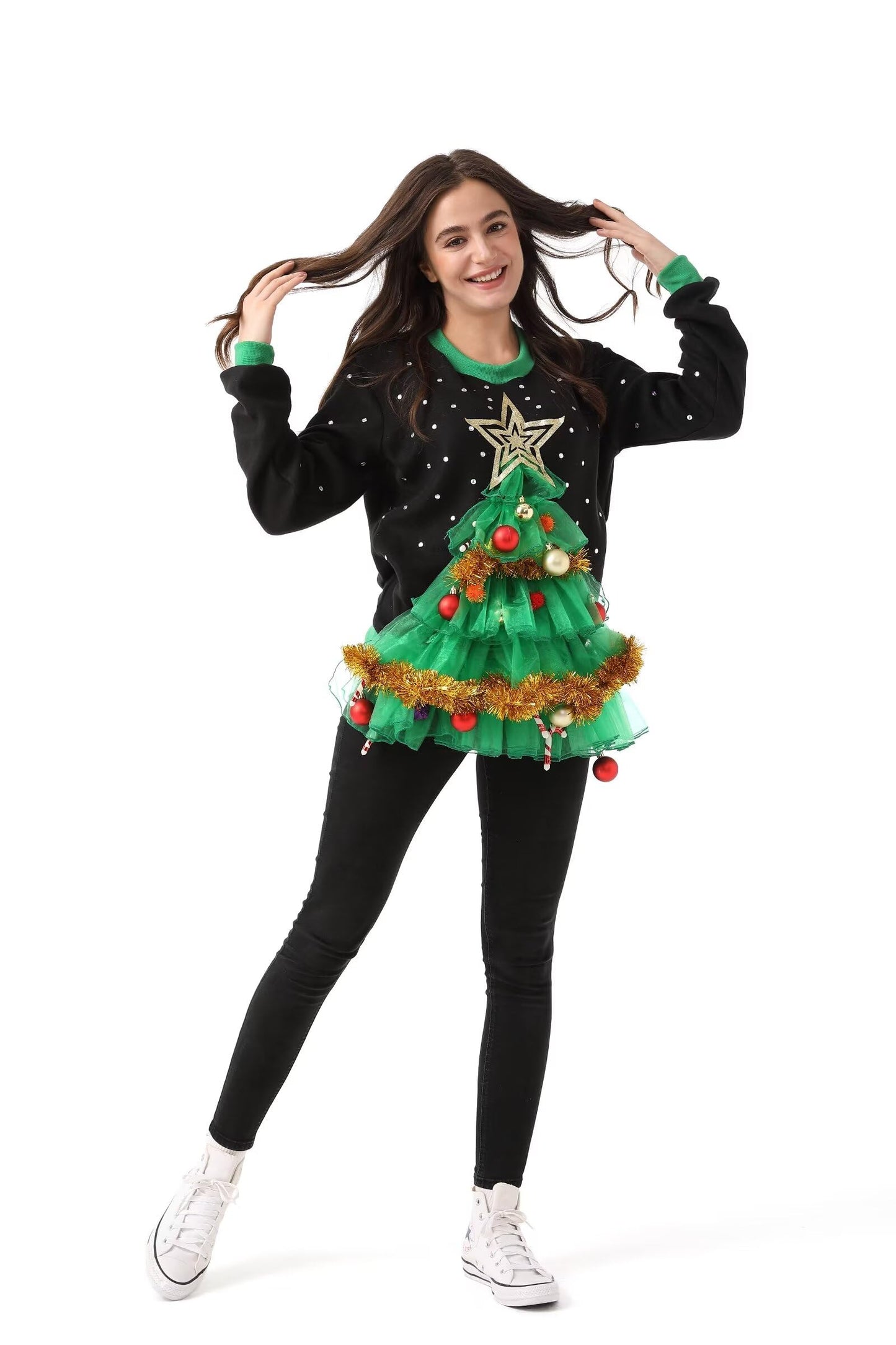 OFF THE RACK Women`s Ugly Christmas Sweater for Adult Unisex Men Xmas Pullover for Party Festive