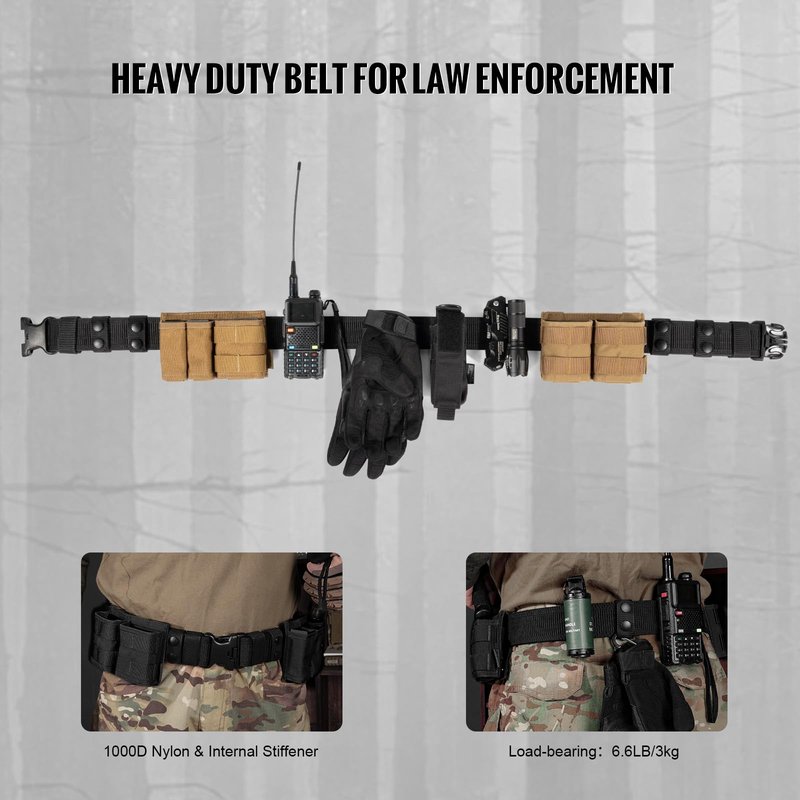 VISMIX Duty Blet, 2" Security Nylon Duty Belts Law Enforcement with 4 Belt Keepers