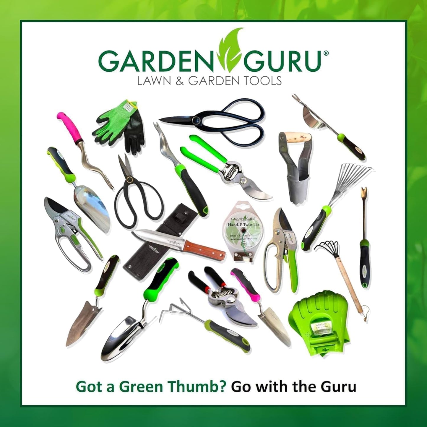 Garden Guru Hook Weeder Tool & Cultivator with Ergonomic Handle – High Carbon Steel Root Weed Puller Cultivator for Dandelion Weeding, Digging, Edging, Planting - Lightweight & Rust Resistant