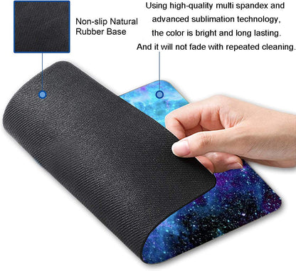 EASTSMOOTH Gaming Mouse Pad,Blue Purple Galaxy Nebula Universe Space Non-Slip Rubber Base Mouse Pads For Computers Laptop Office, 9.5X7.9X0.12 Inch(240Mm X 200Mm X 3Mm)