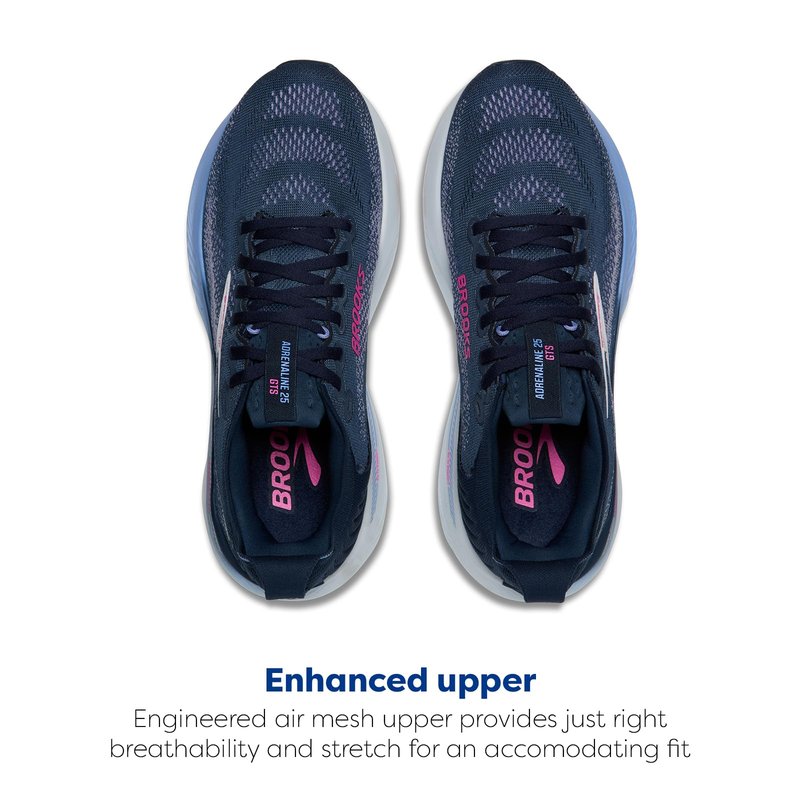 Brooks Women’s Adrenaline GTS 25 Supportive Running & Walking Shoe - Spellbound/Blazing Bell/Pink - 10.5 Medium