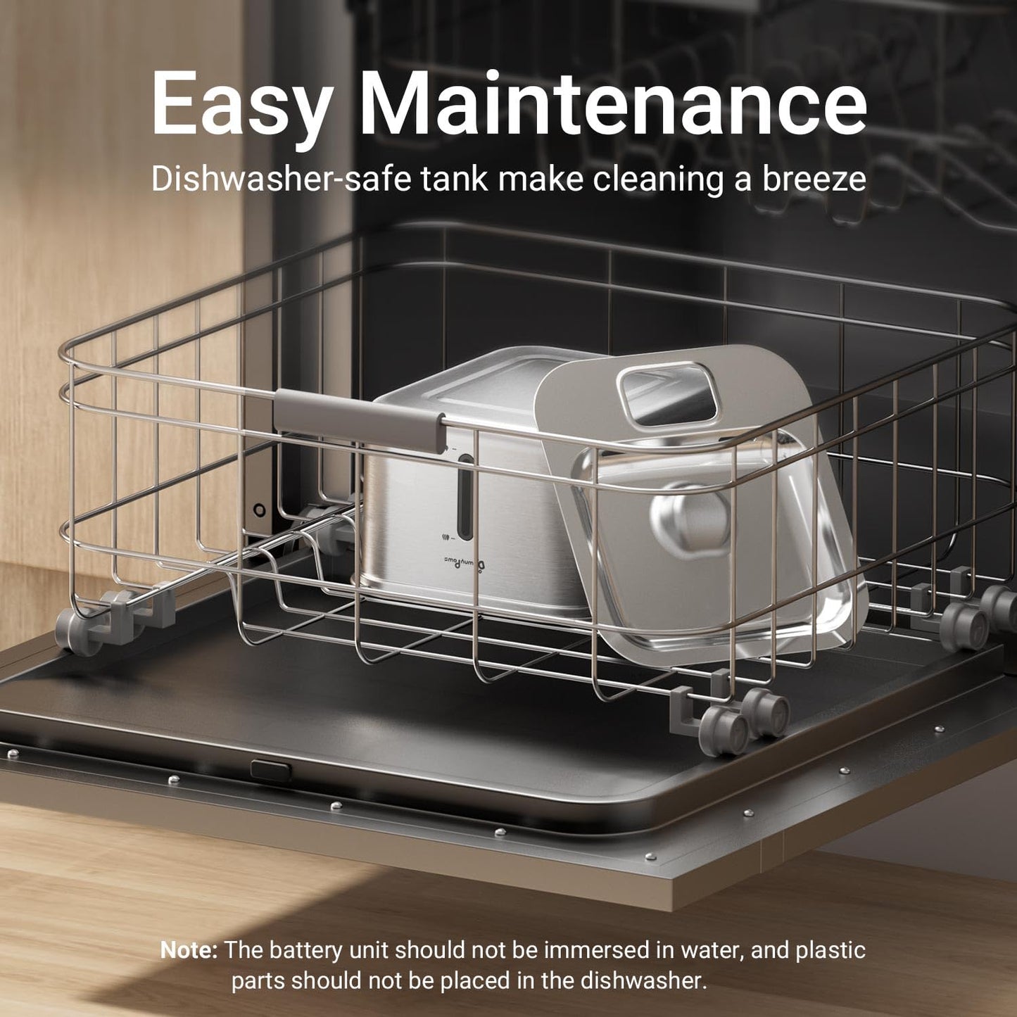 DownyPaws Cat Water Fountain Stainless Steel Wireless, 101 oz/3L FurSink Cordless Cat Water Dispenser for Pets, Battery Operated Dog Drinking Fountain with Motion Sensor, Easy Clean, Black