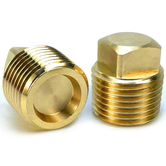 HAPDEN Boat Plugs 1/2 Inch Npt Solid Brass Boat Drain Plug, 2 Pack Garboard Drain Plug Boat Drain Plug Fits Most Boat Hulls (1/2 Inch NPT)