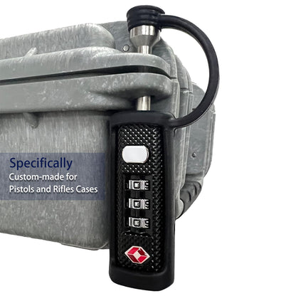 Gun Case Lock TSA Approved Locks for Gun Case,Cut-Proof Padlock for Guns/Rifles/Hard Pistol Cases/Firearms/Handguns/Revolvers/Camera/Drone/Equipments/Instruments/Tools Protective Hard Cases(Black)