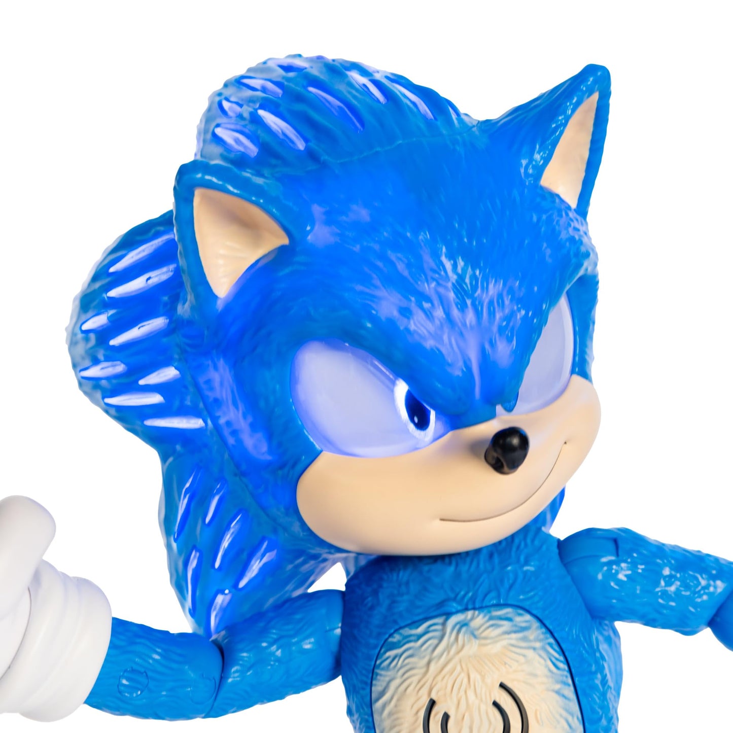 Sonic The Hedgehog 3 Ultimate Talking Sonic 34cm / 12-Inch Figure, Features 30+ Iconic and Humorous Phrases and Sounds from the Movies, Light-Up Eyes and Quills
