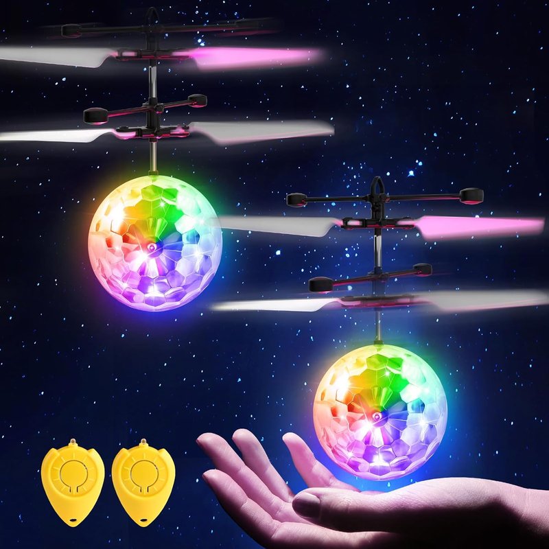 Flying Orb Ball - 2 Pack LED Glowing Orbiter Toy for Kids | Fun Indoor & Outdoor Games for Ages 6-12