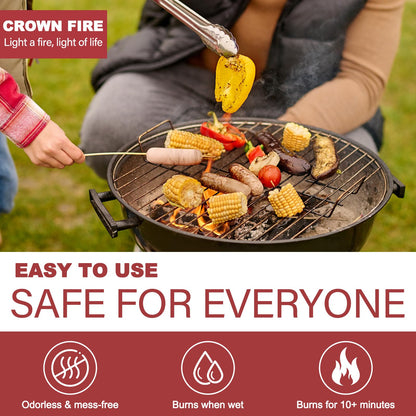 Fire Starter Cubes 64 Pcs - Fire Starters for Fireplace Indoor Outdoor Fire Pit, Chimney, BBQ Grill, Camping Fire, Wood Stove - Water Resistant and Safe Odorless Charcoal Starter - Camping Accessories