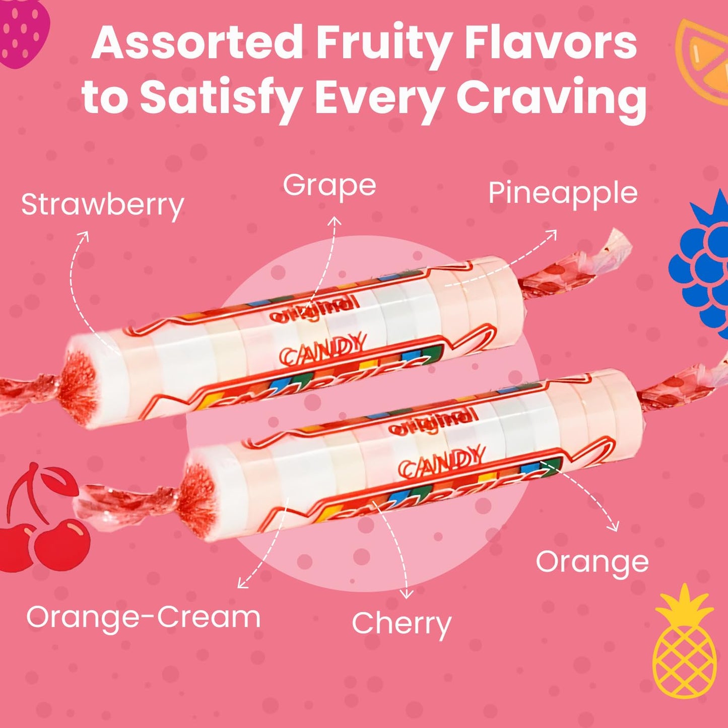 Smarties Candy Bulk Rolls Original Flavor - Gluten & Vegan Free - Classic Sweetness From Family Owned Company Since 1949, Peanut Free & Dairy Free - Perfect Halloween Candy - 5 Pound Bag