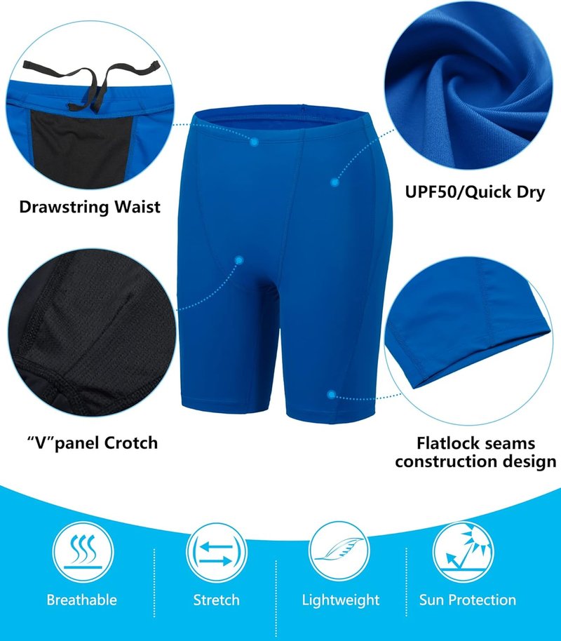 MIVEI Youth Boys Swim Jammers - Competitive Racing Swim Shorts | UPF50+ Protection, Perfect for Practice