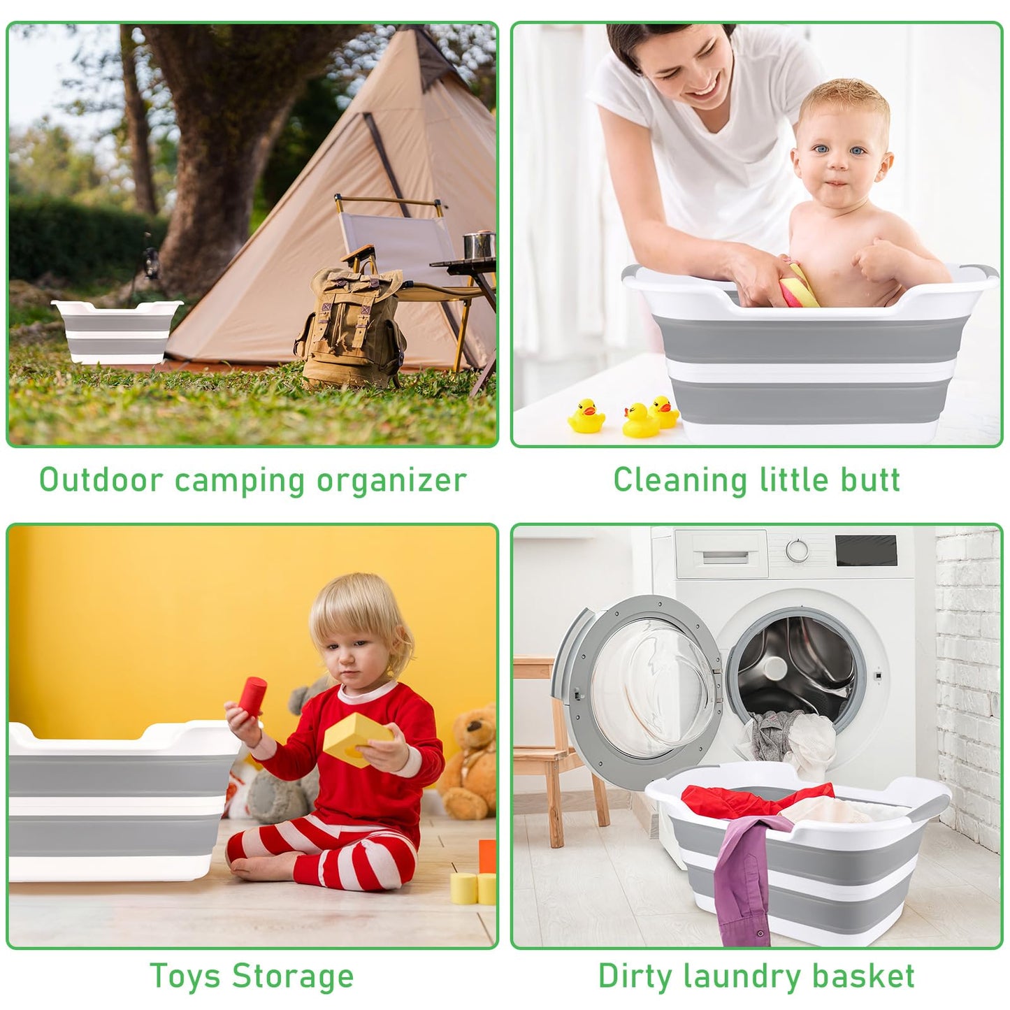 ddLUCK 28L Multi-Functional Collapsible Pet Bathtub with Drainage Hole, Portable Indoor Outdoor Foldable Washing Tub Bathing Tub Small Pets Bathtub for Puppy Small Dogs Cats