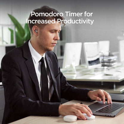 Amazfit Zenbuds Smart Sleep Earbuds, Noise Blocking, in-Ear Alarm, Soothing Sounds, Light and Comfortable, in-Ear Alarm Detection, Cloud White